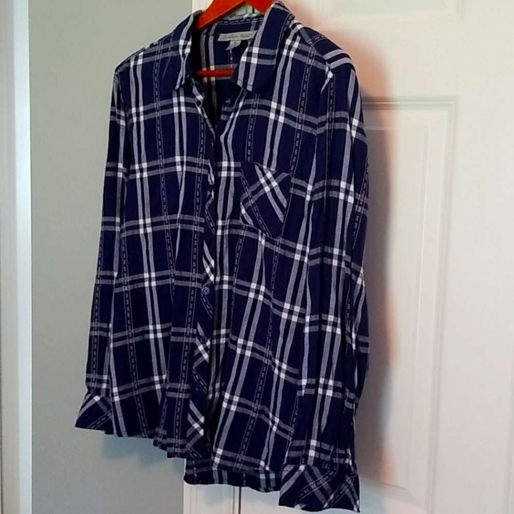 Plaid button down